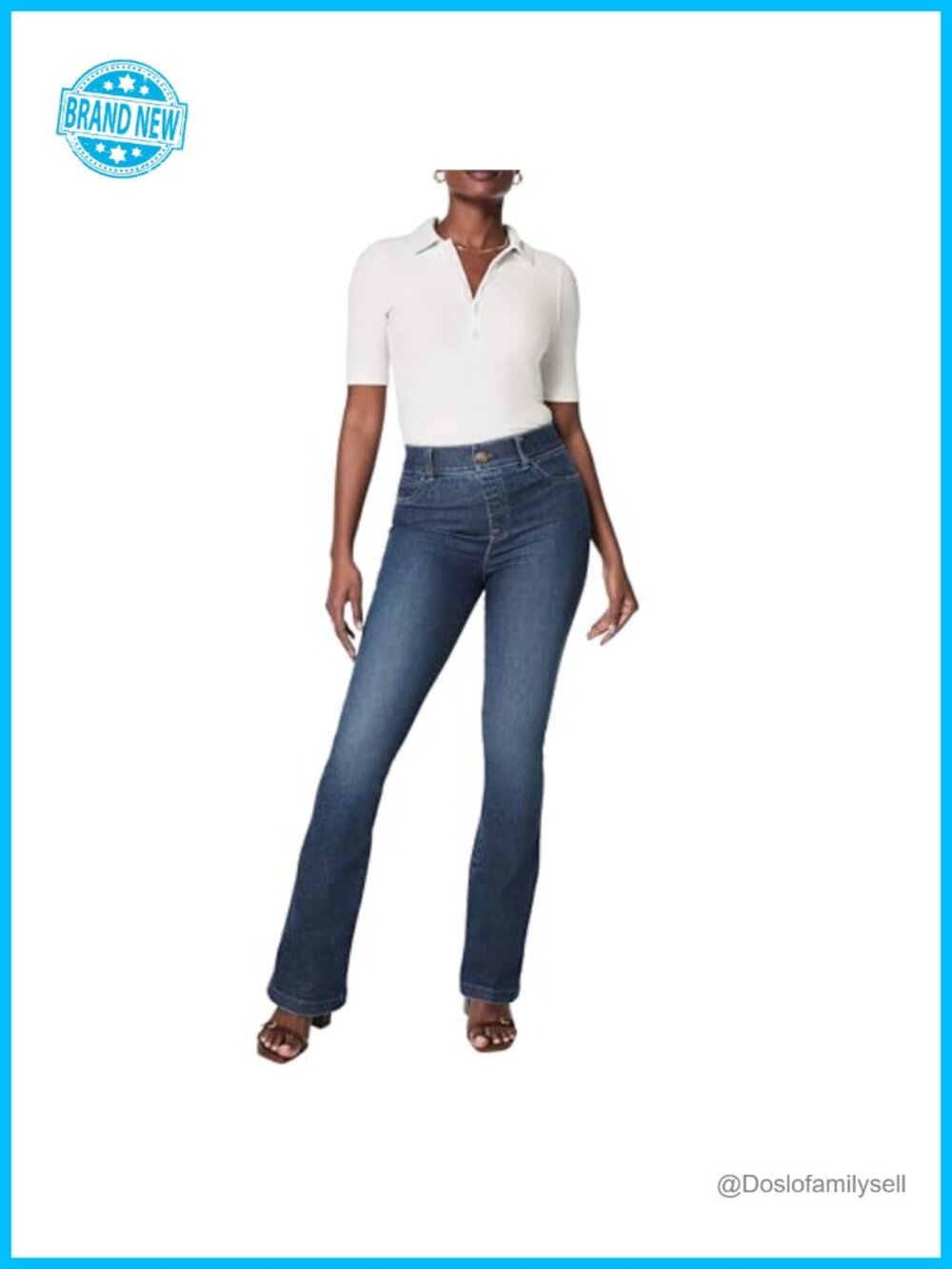 SPANXshape EveryWear Pull-On Flare Jeans 4-Way Stretch High Rise